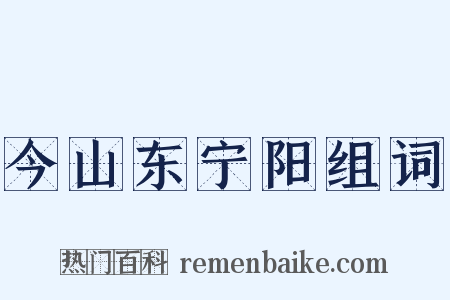 今山东宁阳组词是什么意思的图片